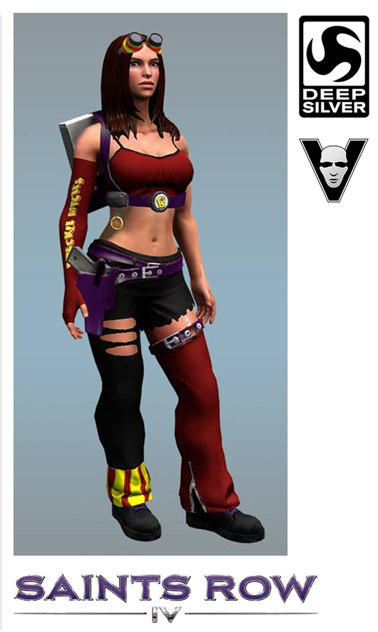 Illustration costume personnage, volition, Freckle Bitch's outfit, Saints Row IV chara-design