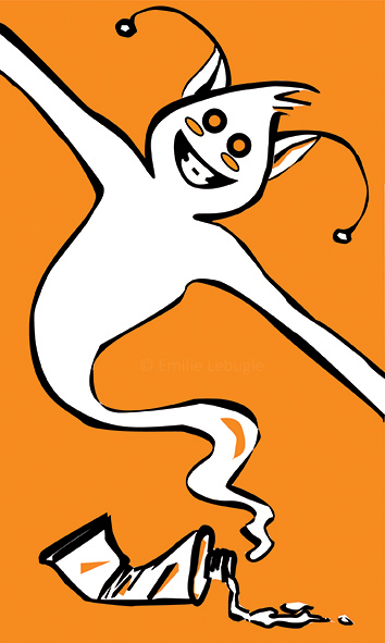 Mascotte, jeunesse, Illustration génie
