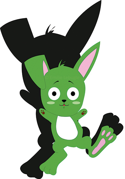 Mascotte, jeunesse, Illustration lapin