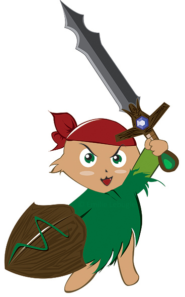 Mascotte, jeunesse, Illustration animal